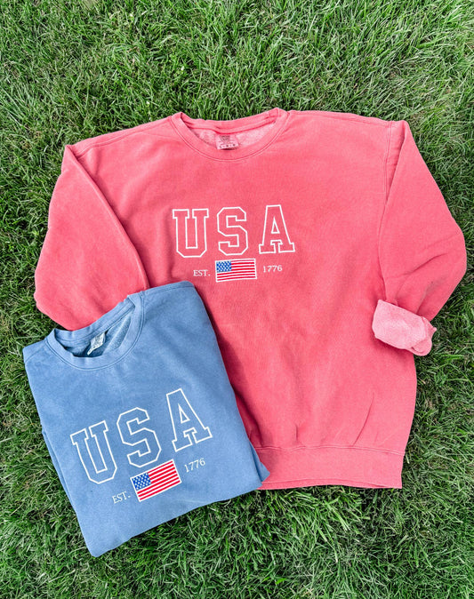 USA Embroidered Crew (Pre-Order)