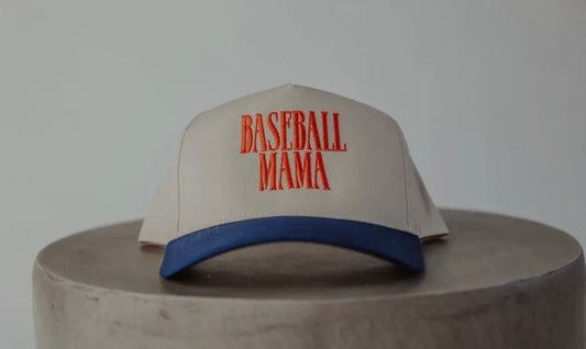 Baseball Mama Vintage Embroidered Trucker Hat