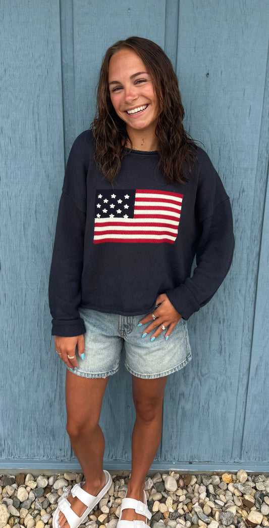 Flag Knit Sweater Pullover